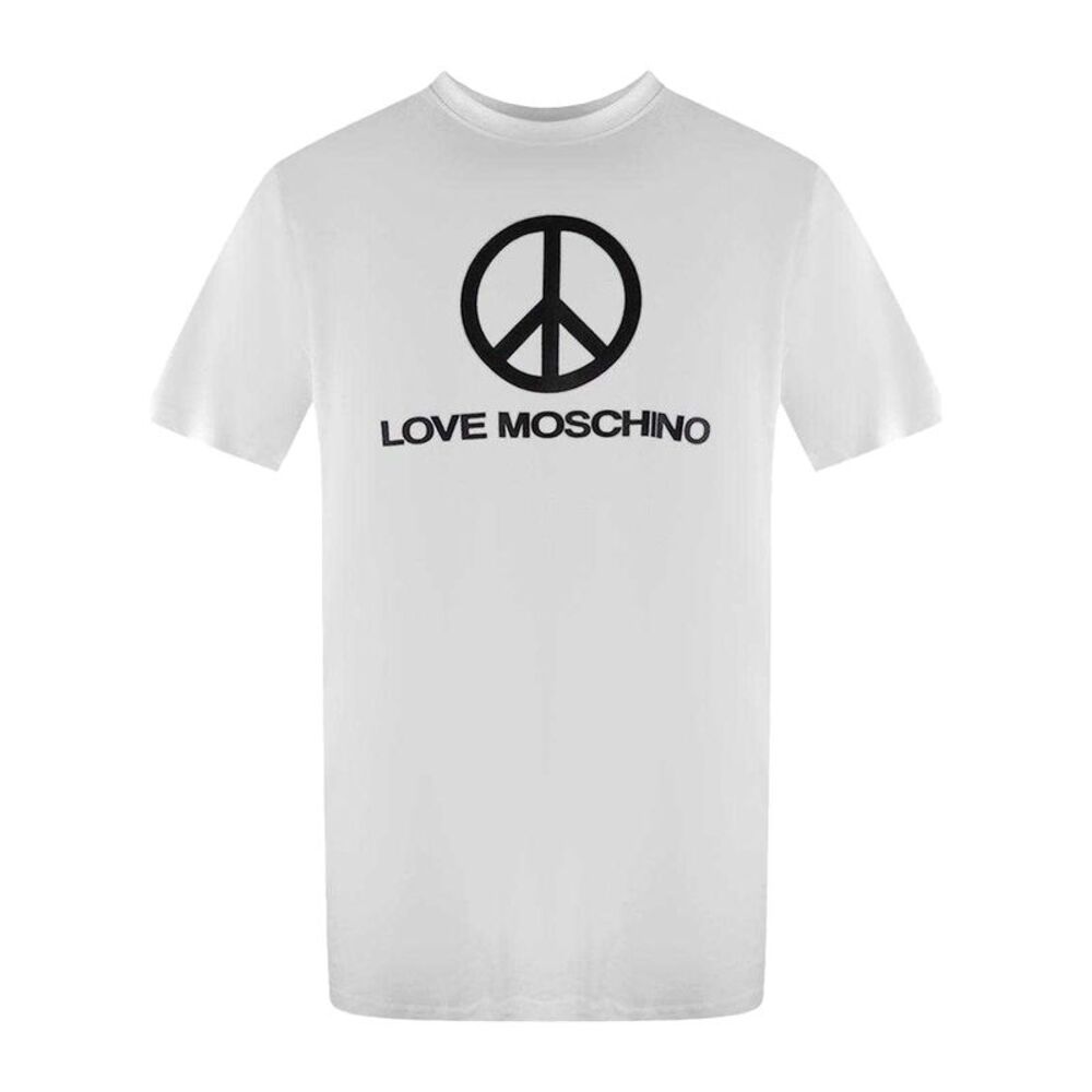 Love Moschino Mens Peace Symbol T-Shirt / White